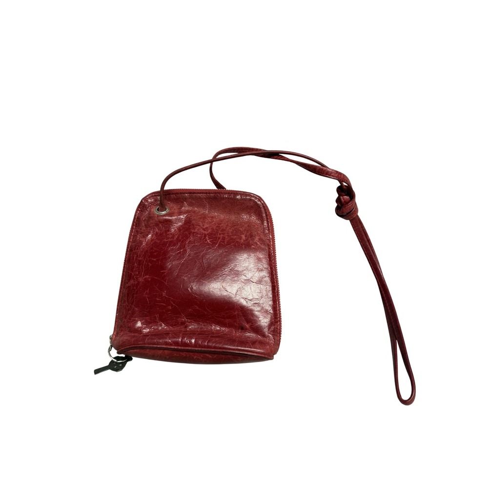 Latico Crossbody Bag Womens Small Red Leather Zip Around Organizer Purse Charm
